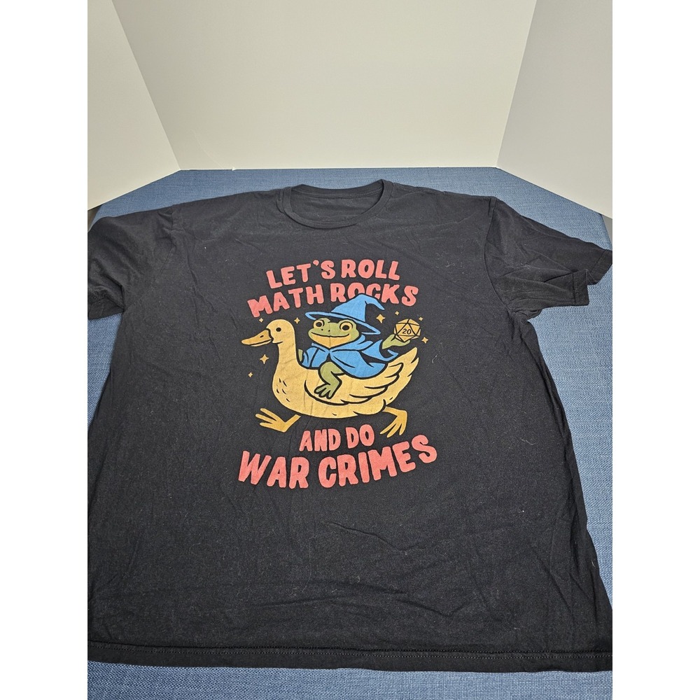 Mens Black Short Sleeve TShirt With Graphic Print (For Size Look @ Measurements)